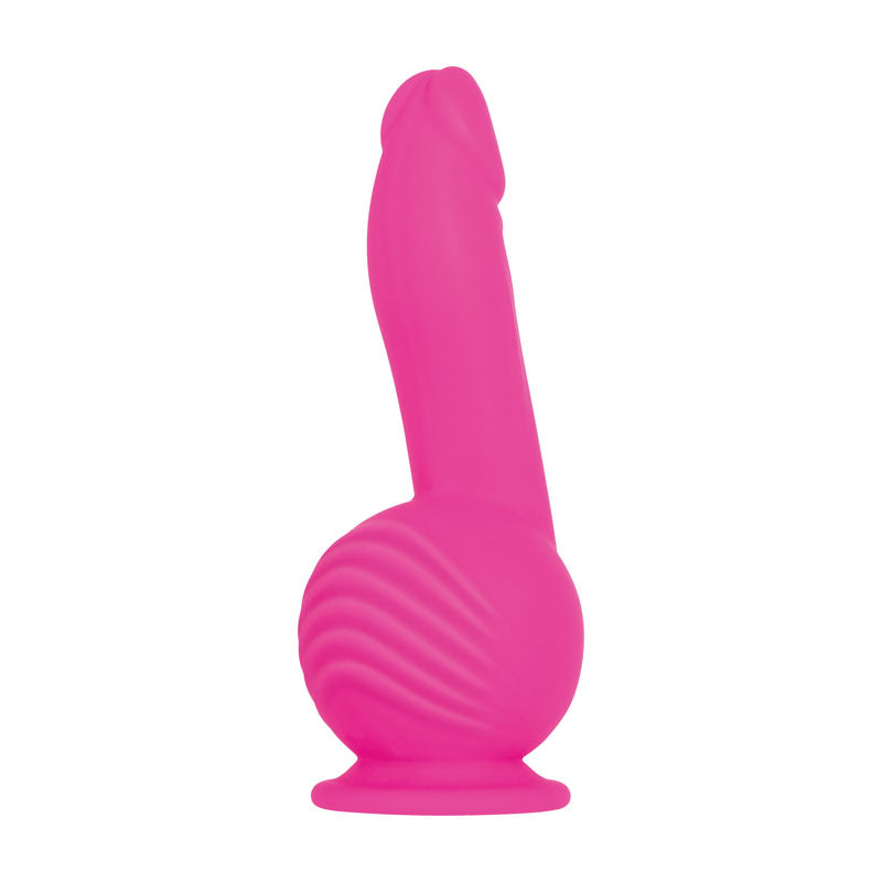 Evolved Ballistic - Pink 19 cm USB Rechargeable Vibrating Dong with Balls Motor & Remote-EN-RS-8010-2