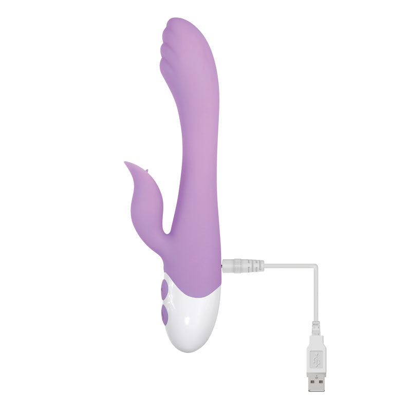 Evolved PLEASING PETAL - Lilac 19.7 cm USB Rechargeable Rabbit Vibrator-EN-RS-9246-2