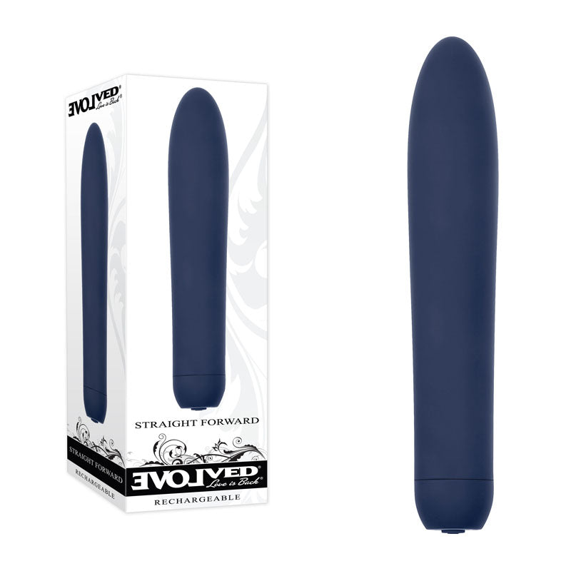 Evolved STRAIGHT FORWARD - Blue 16.5 cm USB Rechargeable Vibrator-EN-RS-9253-2