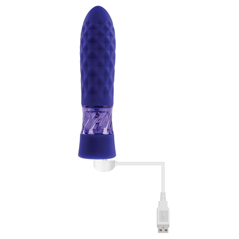 Evolved RAVER - Blue 12.3 cm USB Rechargeable Mini Vibrator-EN-RS-9505-2