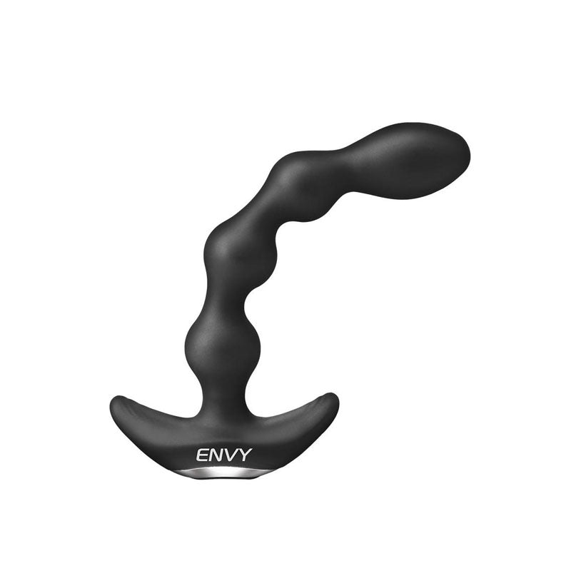 Envy Deep Reach Vibrating Anal Beads - Black 17.8 cm USB Rechargeable Vibrating Anal Beads with Wireless Remote-ENV-1002