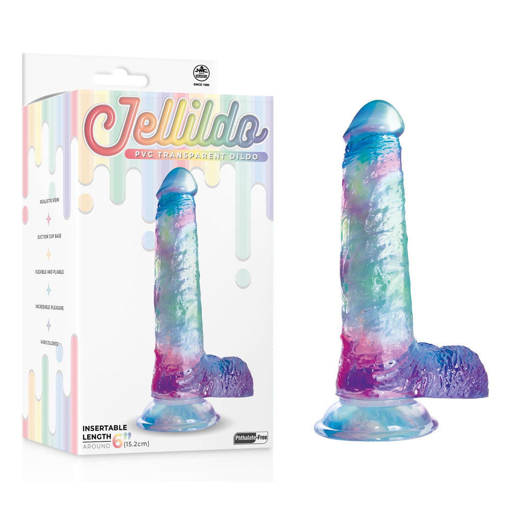 Jellido 15.2cm Dildo - Clear Coloured 15.2 cm Dildo-F06R012A00-000