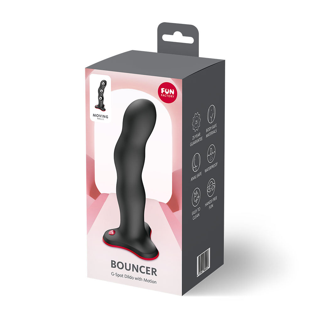Fun Factory BOUNCER Black - Black 18 cm Dildo - FF000959BK01