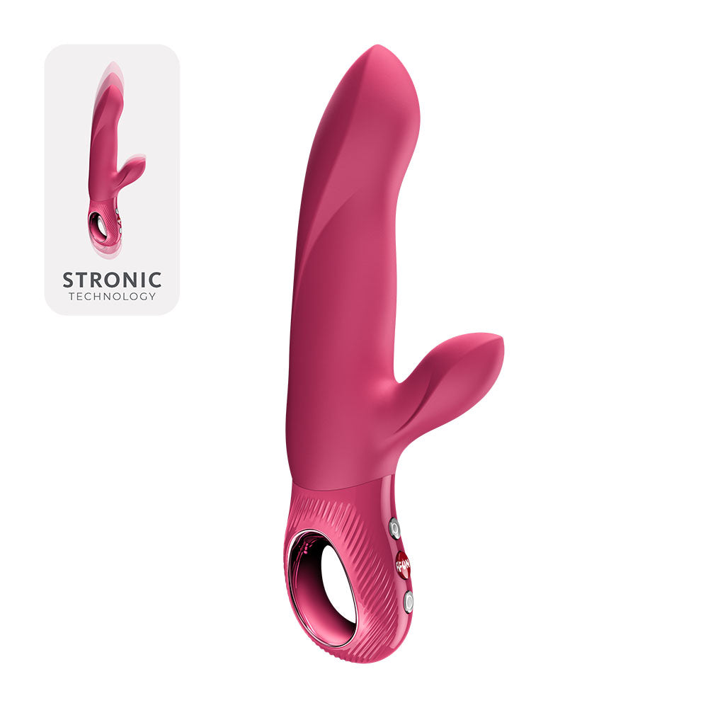 Fun Factory BI STRONIC ARC Raspberry - Raspberry 21.6 cm USB-C Rechargeable Thrusting Vibrator - FF001018RB01