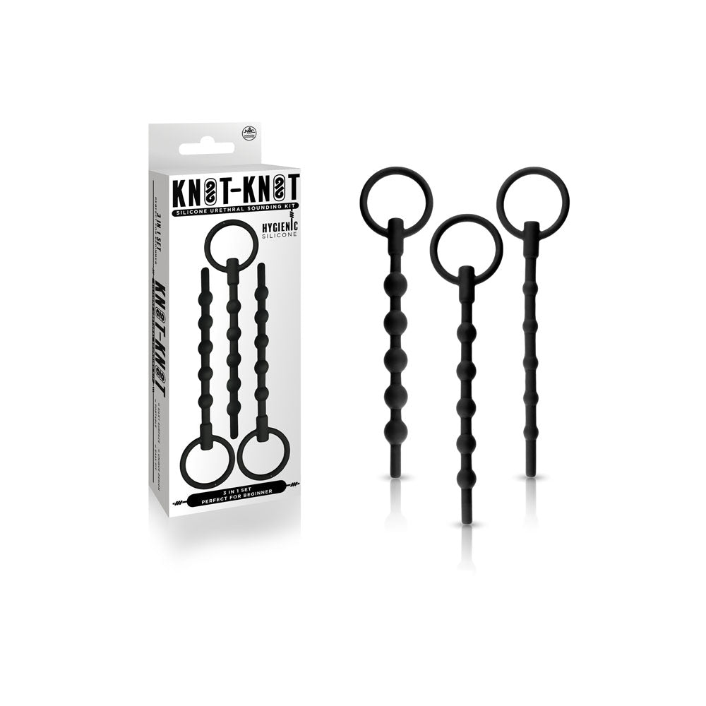 Knot Knot - Black Urethral Sounding Kit - 3 Piece Set-FKQ009A000-010