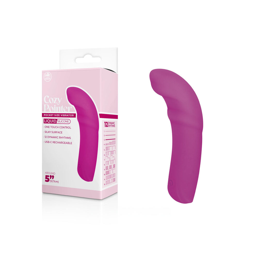 Cozy Pointer - Pink - Pink 12.7 cm USB Rechargeable Curved Mini Vibrator-FPBQ011A00-028