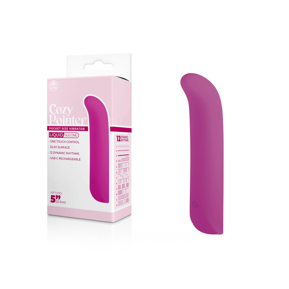 Cozy Pointer - Pink - Pink 12.7 cm USB Rechargeable Mini Vibrator-FPBQ012A00-028