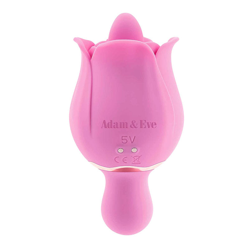 Adam & Eve EVES RAVISHING CLIT FLICKING ROSE - Pink USB Rechargeable Rose Flicking Stimulator-G633 6200