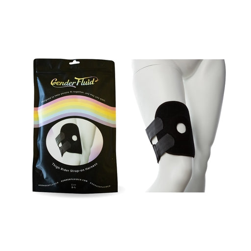 Gender Fluid Thigh Rider Strap-on Harness L-XXL Black-GF-S602