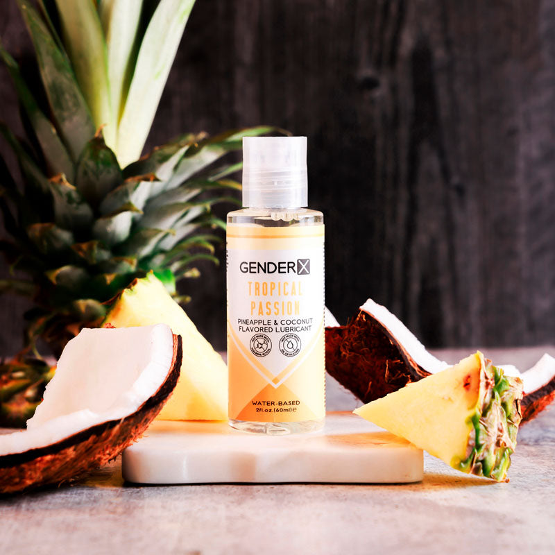 Gender X TROPICAL PASSION Flavoured Lube - 60 ml - Pineapple & Coconut Flavoured Water Based Lubricant - 60 ml Bottle-GX-LQ-1867-2