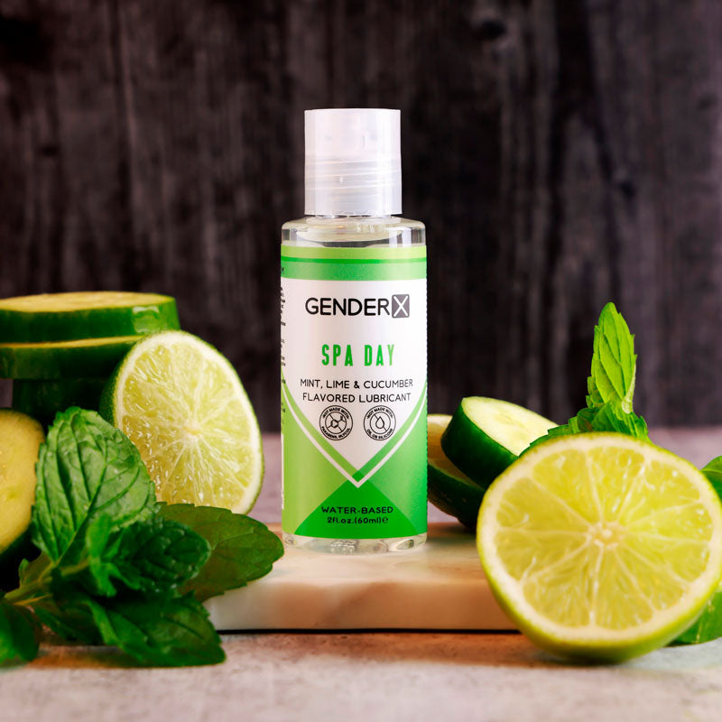  Lime & Cucumber Flavoured Water Based Lubricant - 60 ml Bottle-GX-LQ-1904-2