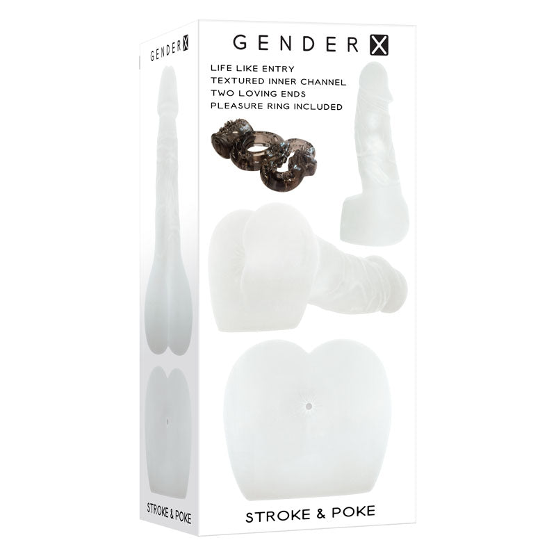 Gender X STROKE & POKE - Clear 20 cm Stroker Dong-GX-MS-9376-2