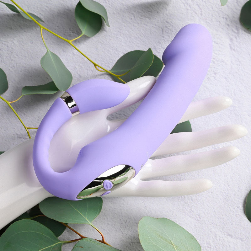 Gender X ORGASMIC ORCHID - Lilac 19 cm USB Rechargeable Strapless-Strap-On-GX-RS-0150-2