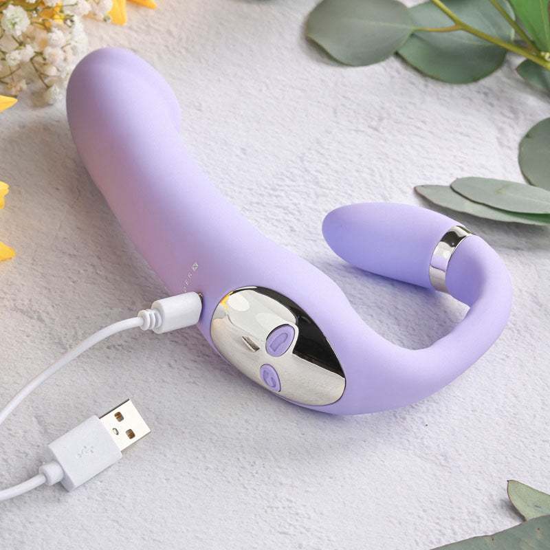 Gender X ORGASMIC ORCHID - Lilac 19 cm USB Rechargeable Strapless-Strap-On-GX-RS-0150-2