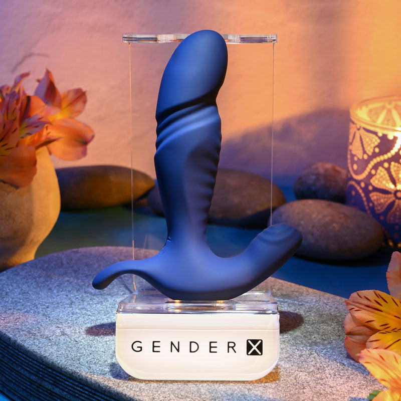 Gender X TRUE BLUE - Blue 13.5 cm USB Rechargeable Thrusting Prostate Massager-GX-RS-1256-2