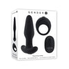 Gender X TEAMWORK - Black USB Rechargeable Rimming Butt Plug & Vibrating Cock Ring-GX-RS-4998-2