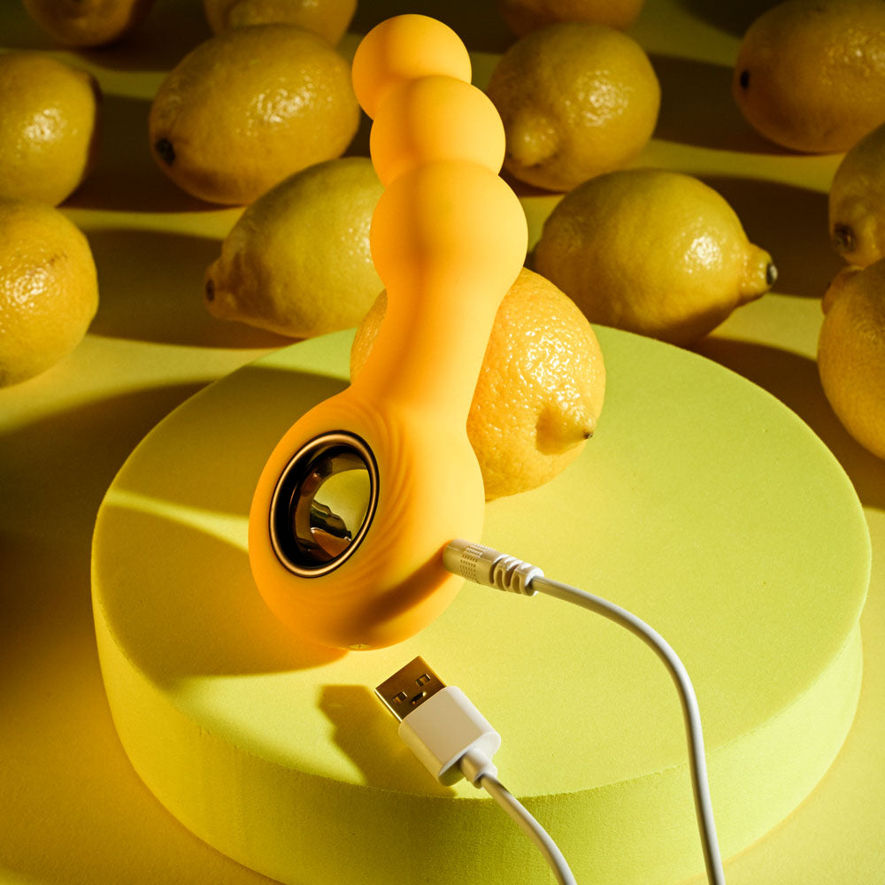 Gender X BUMBLE - Yellow 14.9 cm USB Rechargeable Butt Plug-GX-RS-5049-2