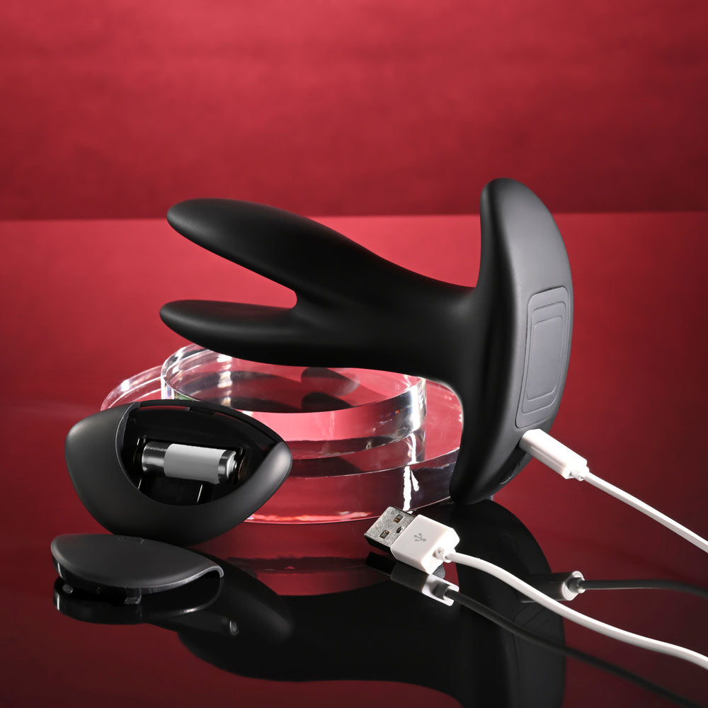 Gender X SPREAD THE LOVE - Black USB Rechargeable Stretching Anal Plug with Wireless Remote - GX-RS-6190-2