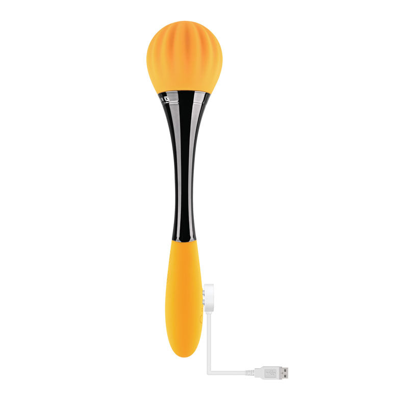 Gender X SUNFLOWER - Yellow 20 cm USB Rechargeable Massage Wand-GX-RS-8850-2