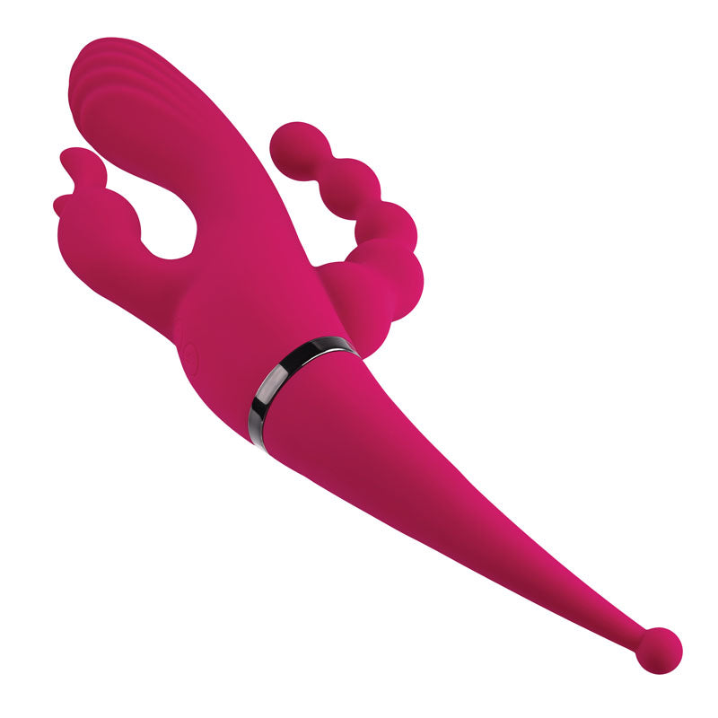 Gender X FOUR BY FOUR - Pink 27.5 cm USB Rechargeable Multi Vibrator-GX-RS-8867-2