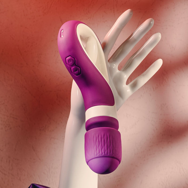 Gender X HANDLE IT - Purple/White USB Rechargeable Massager Wand-GX-RS-8874-2