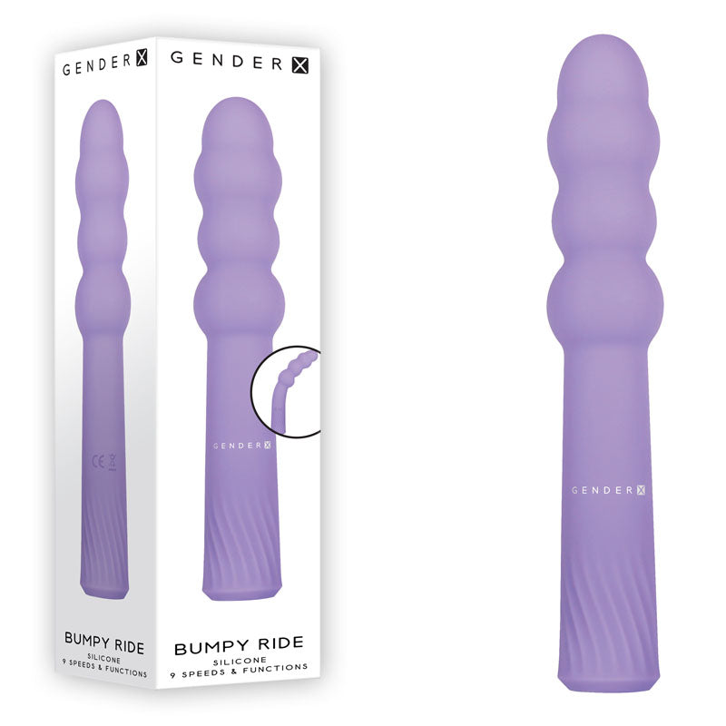 Gender X BUMPY RIDE - Purple 17.4 cm USB Rechargeable Vibrator-GX-RS-8898-2