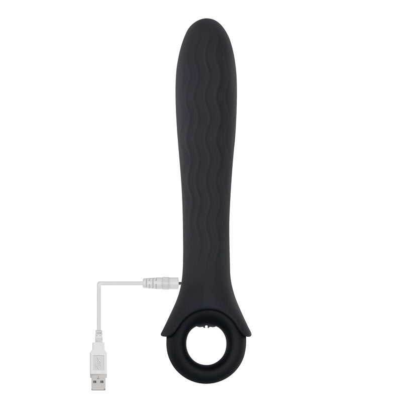 Gender X POWERHOUSE - Black 21.6 cm USB Rechargeable Vibrator-GX-RS-8980-2