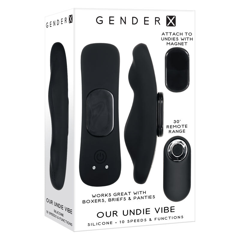 Gender X OUR UNDIE VIBE - Black USB Rechargeable Panty Vibe-GX-RS-9079-2