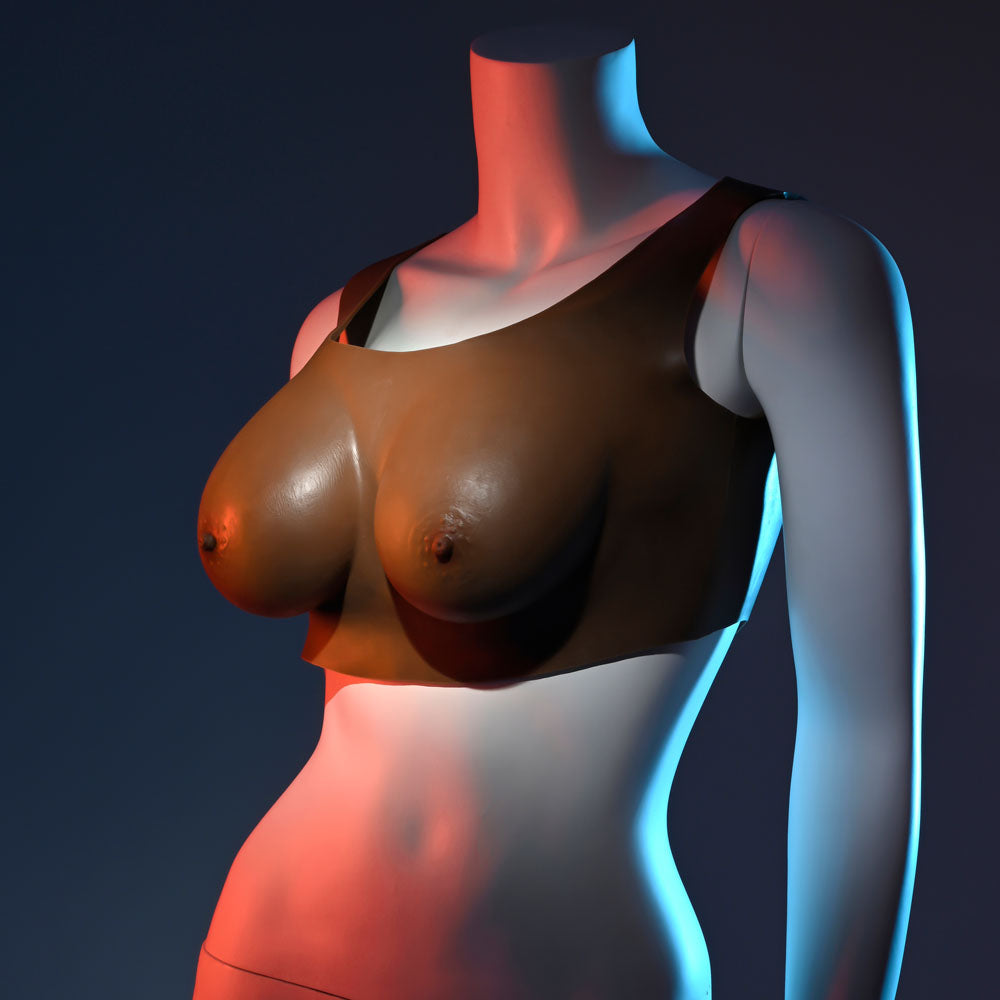 Gender X UNDERGARMENTS - PLATE C-CUP - Dark - Brown Wearable Breasts - C-Cup Size-GX-WR-3991-2