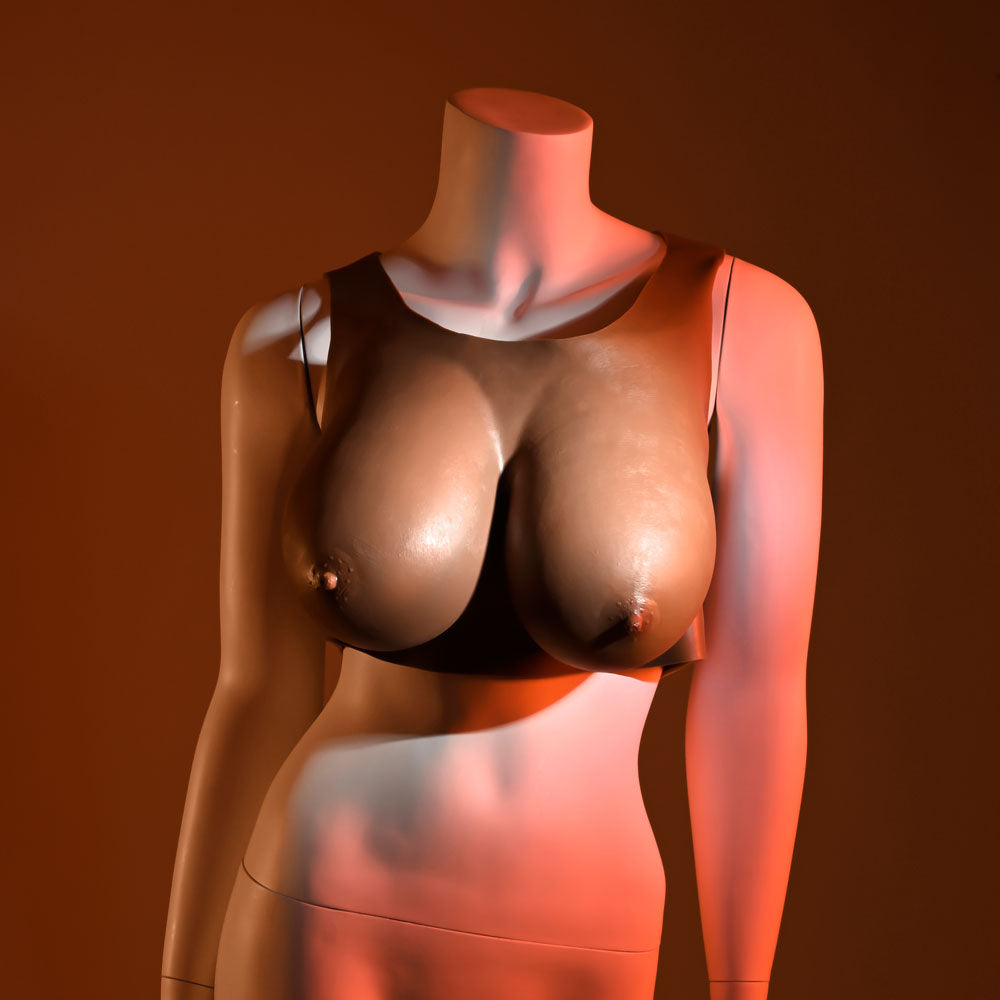 Gender X UNDERGARMENTS - PLATE E-CUP - Dark - Brown Wearable Breasts - E-Cup Size-GX-WR-4035-2