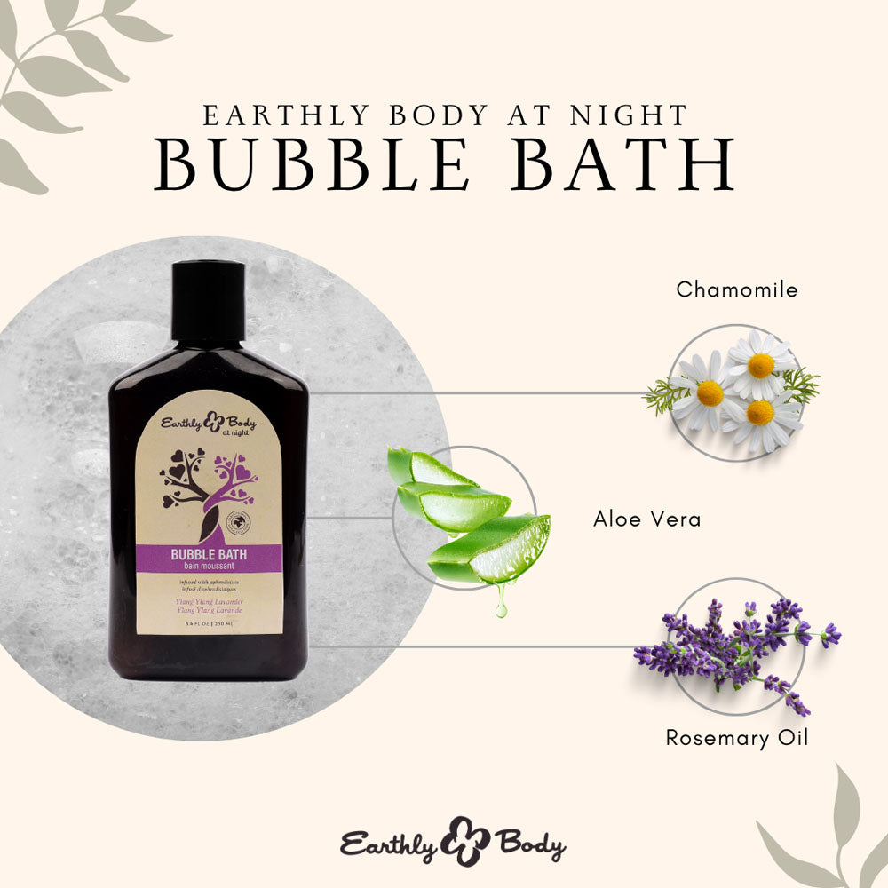 EB Hemp Seed Bubble Bath YLANG YLANG LAVENDER - 250 ml - Ylang Ylang Lavender Scented Bubble Bath  - 250 ml Bottle-HSBNBB834
