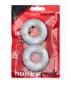 HUNKY JUNK STIFFY 2-PACK NO-ROLL C-RINGS CLEAR ICE-HUJ-126-CLIC