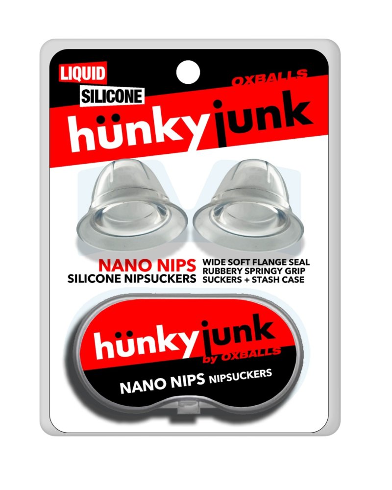 HUNKYJUNK NANO NIPS "just the tip" nipple-nubs CLEAR SILICONE-HUJ-156-CLR