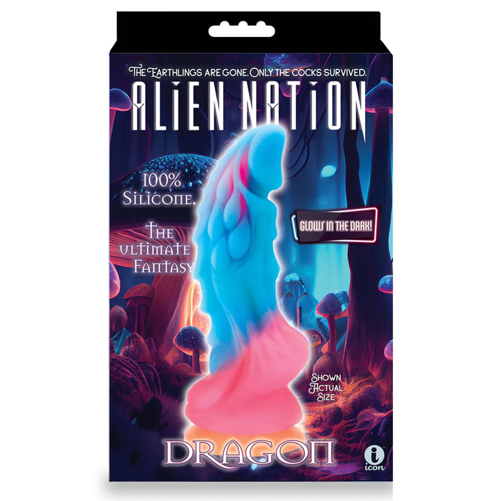 Alien Nation - Glow Dragon - Glow in Dark Rainbow 22.9 cm Fantasy Dong-IC1353