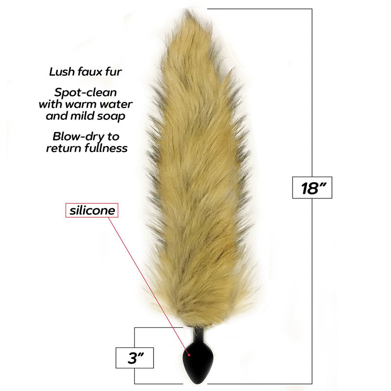 Foxy Fox Tail Silicone Butt Plug - Ginger - 46 cm Tail-IC1403