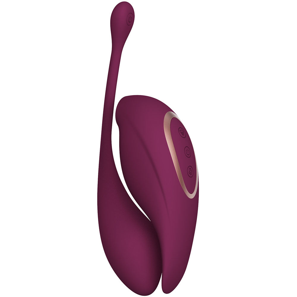 Twitch 2 - Burgundy - Burgundy US Rechargeable Suction Vibrator with Remote Vibrating Egg-INN002BUR