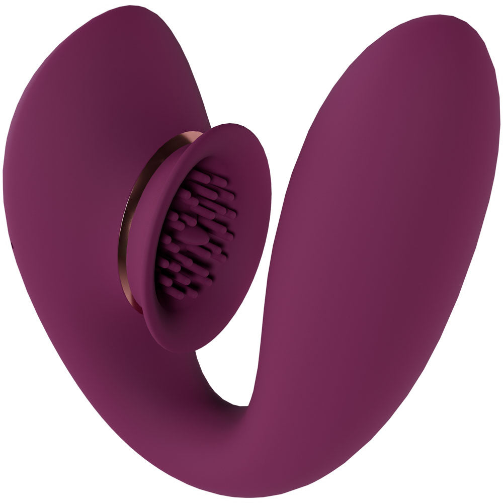 Twitch 3 - Burgundy - Burgundy USB Rechargeable Suction Vibrator-INN003BUR