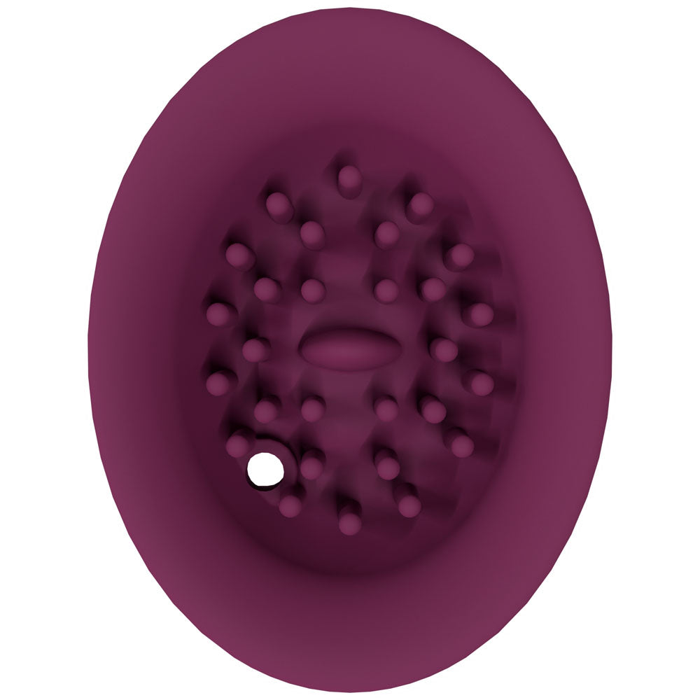 Twitch 3 - Burgundy - Burgundy USB Rechargeable Suction Vibrator-INN003BUR