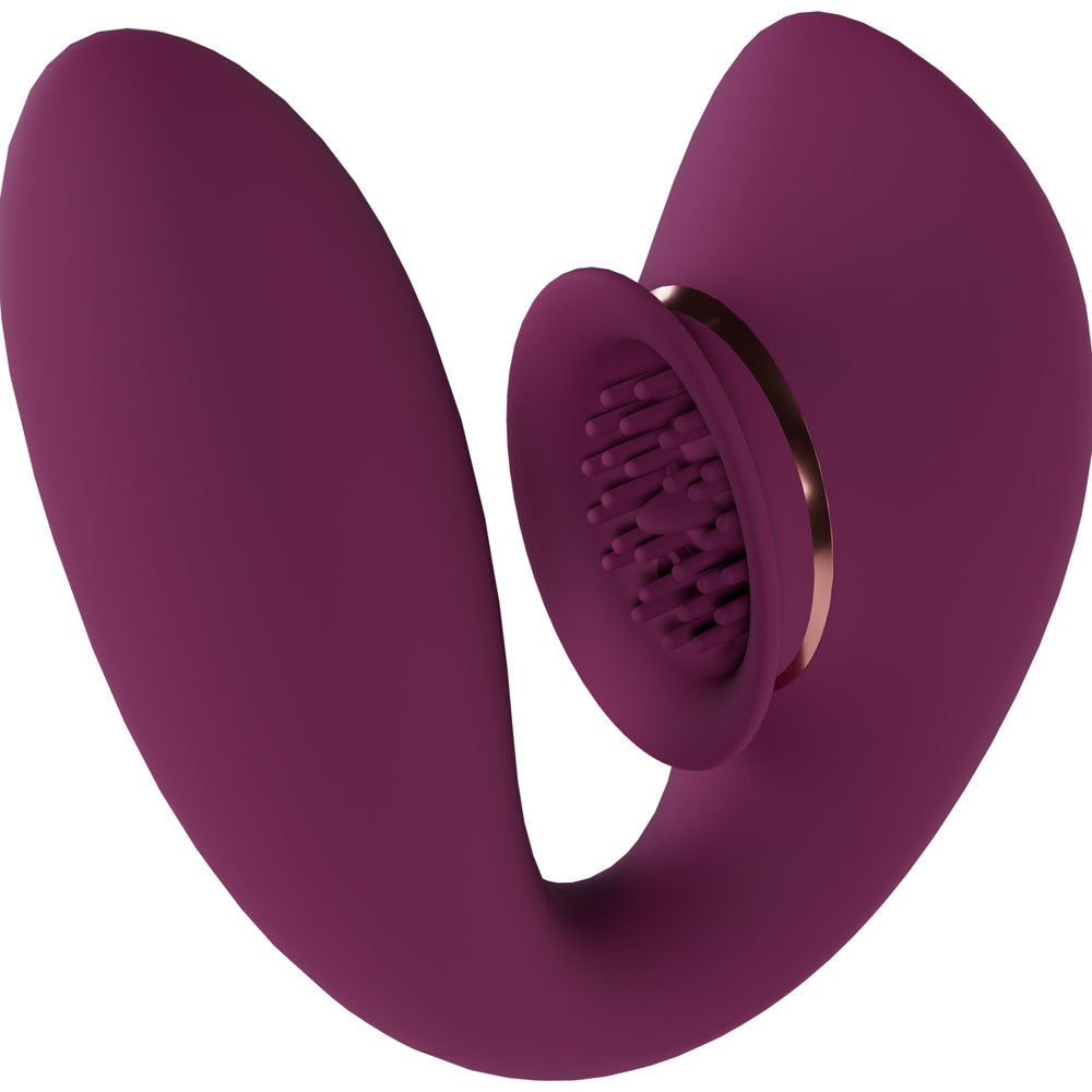 Twitch 3 - Burgundy - Burgundy USB Rechargeable Suction Vibrator-INN003BUR