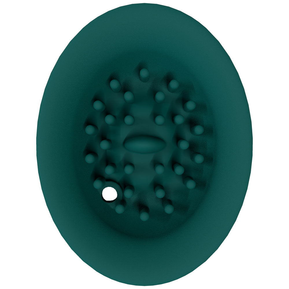 Twitch 3 - Green - Green USB Rechargeable Suction Vibrator-INN003GRN