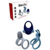 Adam & Eve ROCKIN RUMBLER ENHANCERS - Silicone Cock Rings with Rechargeable Vibrating Bullet - Set of 3 - J549 9000