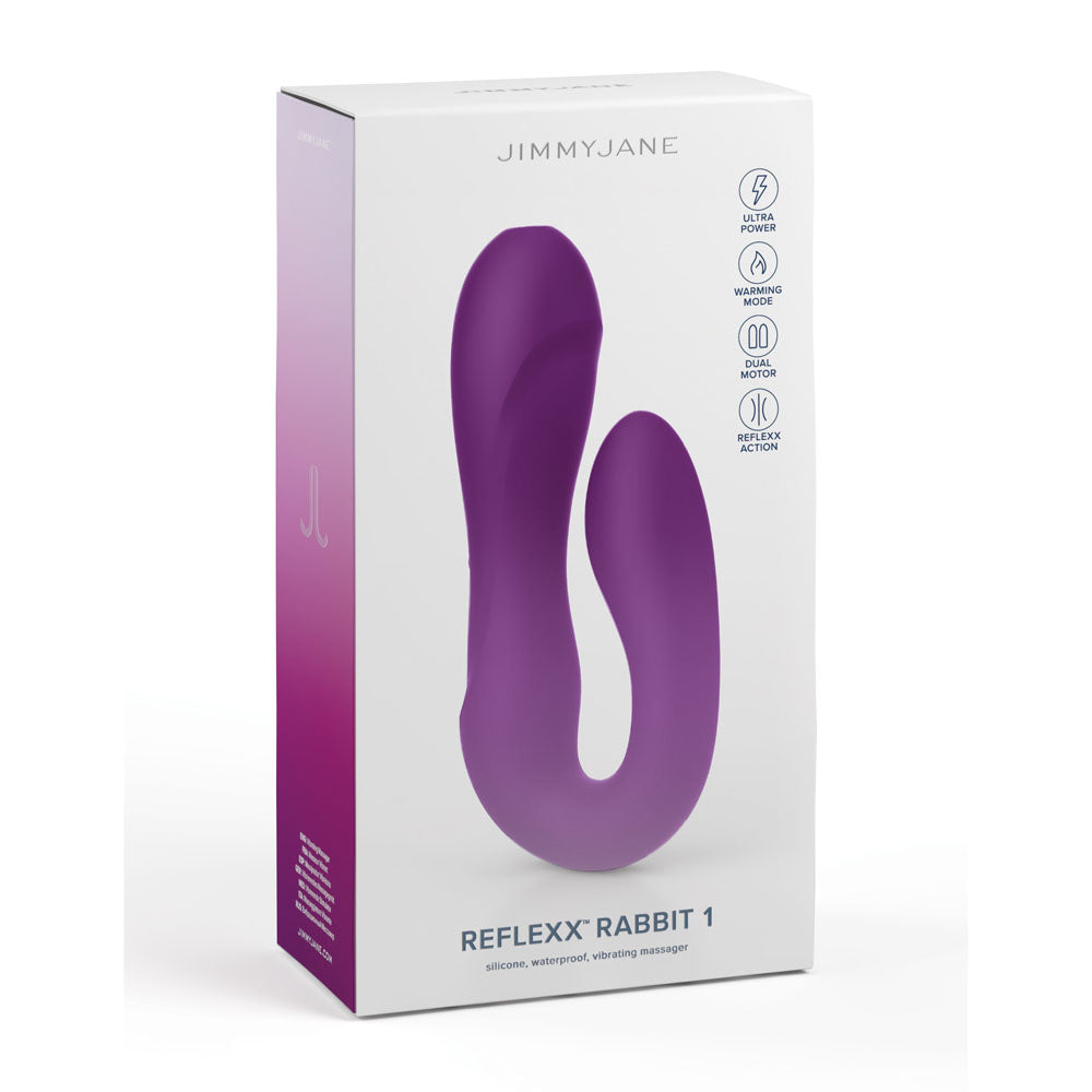 JimmyJane Reflexx Rabbit 1 - Purple USB Rechargeable Dual Vibrator-JJ10303