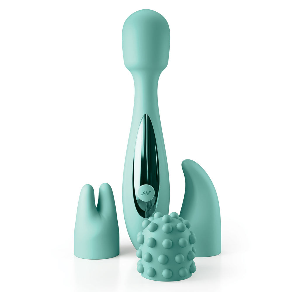 JimmyJane Canna - Teal 21.8 cm Massage Wand with 3 Interchangeable Heads