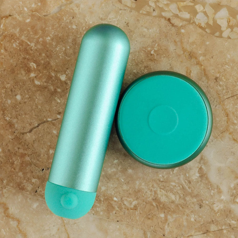 JimmyJane Mini Chroma - Teal - Teal 7.8 cm USB Rechargeable Bullet with Wireless Remote-JJ10513