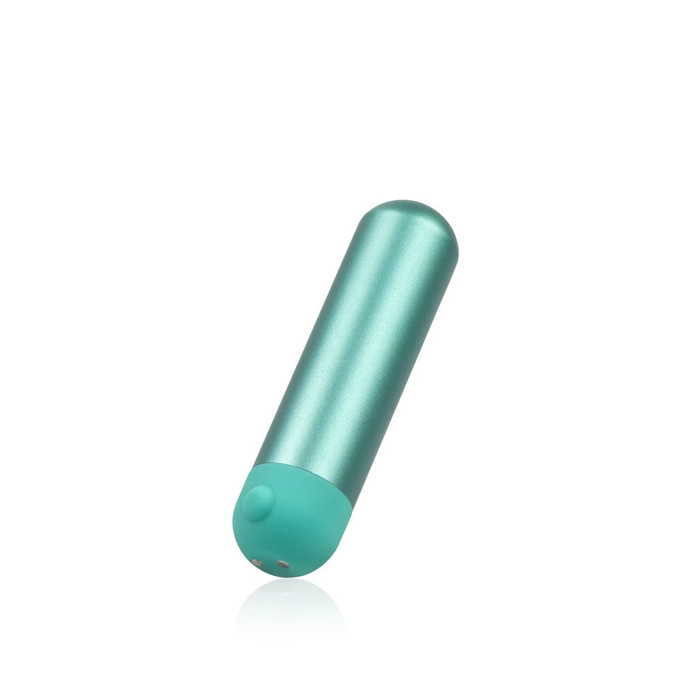 JimmyJane Mini Chroma - Teal - Teal 7.8 cm USB Rechargeable Bullet with Wireless Remote-JJ10513