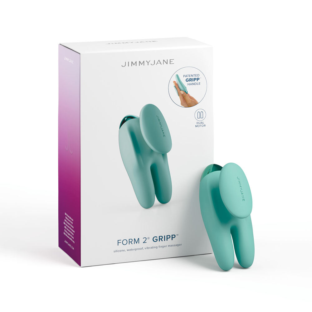 JimmyJane Form 2 Gripp - Teal 9.7 cm USB Rechargeable Handheld Stimulator-JJ10524