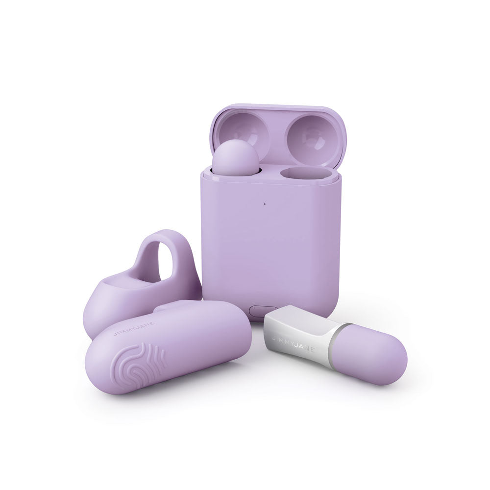 JimmyJane Hello Touch Pro - Purple Vibrating Finger Stimulators with Charging Pod-JJ10525