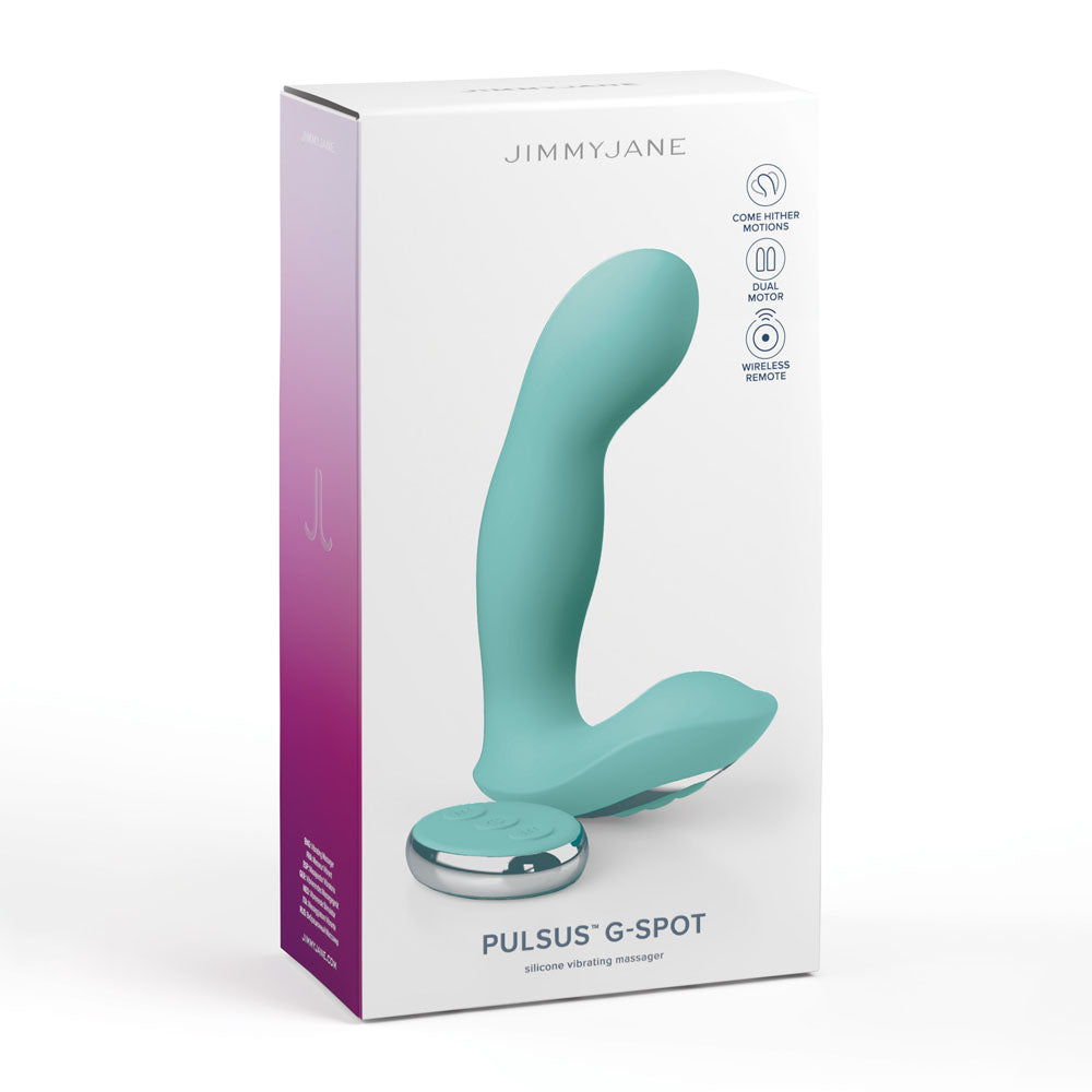 JimmyJane Pulsus G-Spot - Teal 15 cm USB Rechargeable Vibrator with Wireless Remote