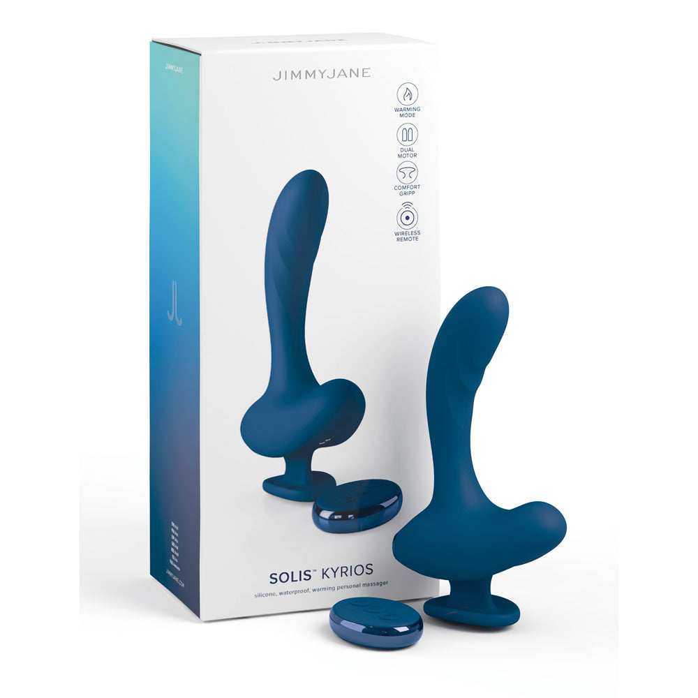 JimmyJane Solis Kyrios - Blue USB Rechargeable Prostate Massager with Remote-JJ10683