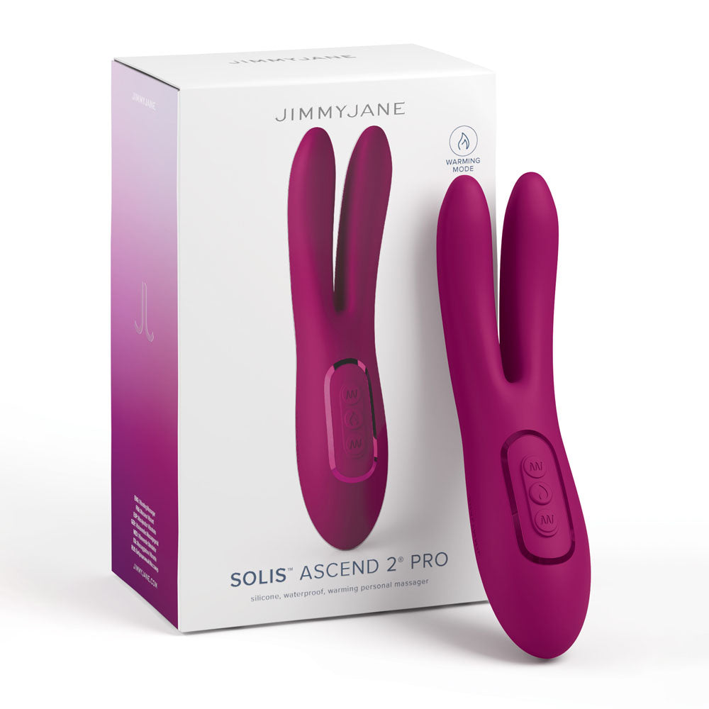 JimmyJane Solis Ascend 2 PRO - Purple 16 cm USB Rechargeable Dual Tip Stimulator-JJ10684